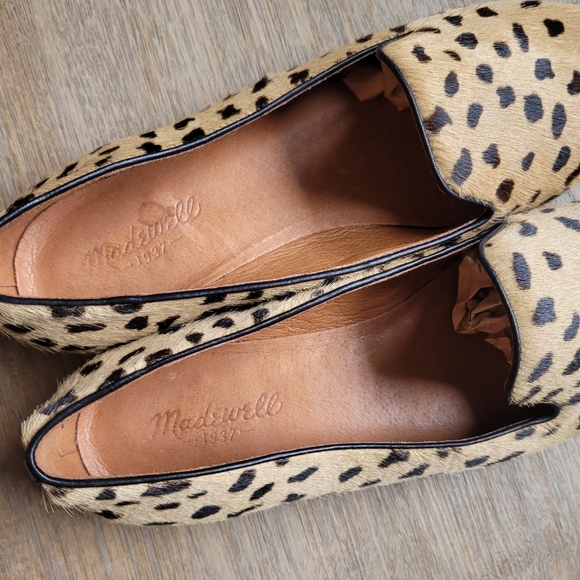Madewell calf hair cheetah cat loafers slip ons flats - Picture 9 of 10